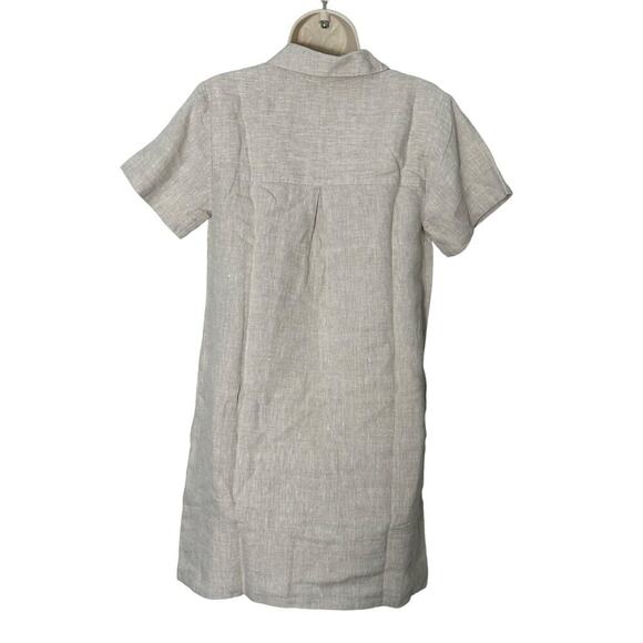 NWT Madewell V-Neck Linen Mini Dress in Natural Undyed Size XXS - Picture 5 of 15